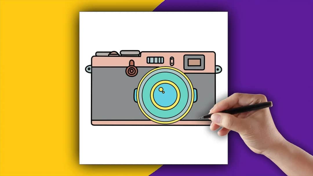 Jak łatwo narysować aparat fotograficzny krok po kroku dla początkujących